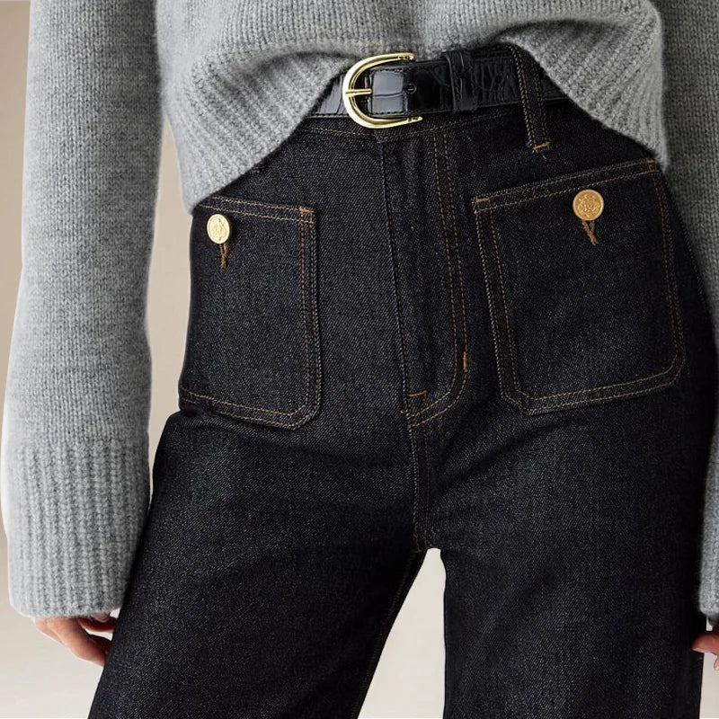 Denim Rechte Pijpen Broek Voor Dames | Jillian