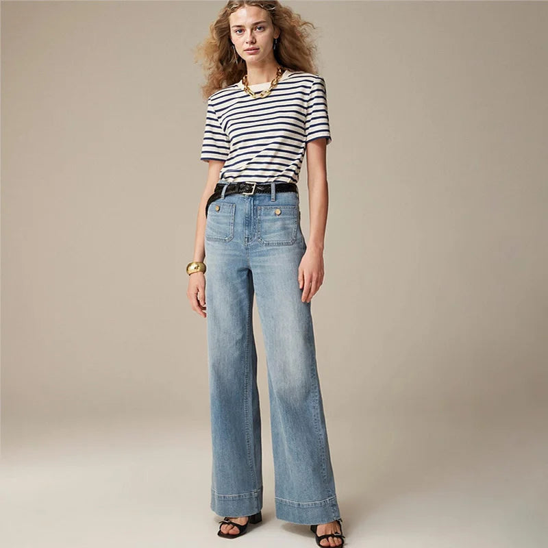Denim Rechte Pijpen Broek Voor Dames | Jillian