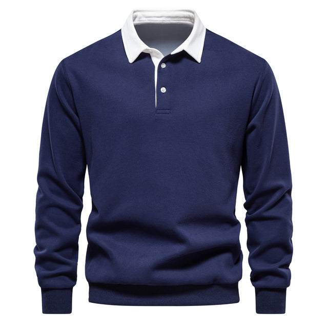 Elegante Polo met Lange Mouwen voor Heren | Nyxio