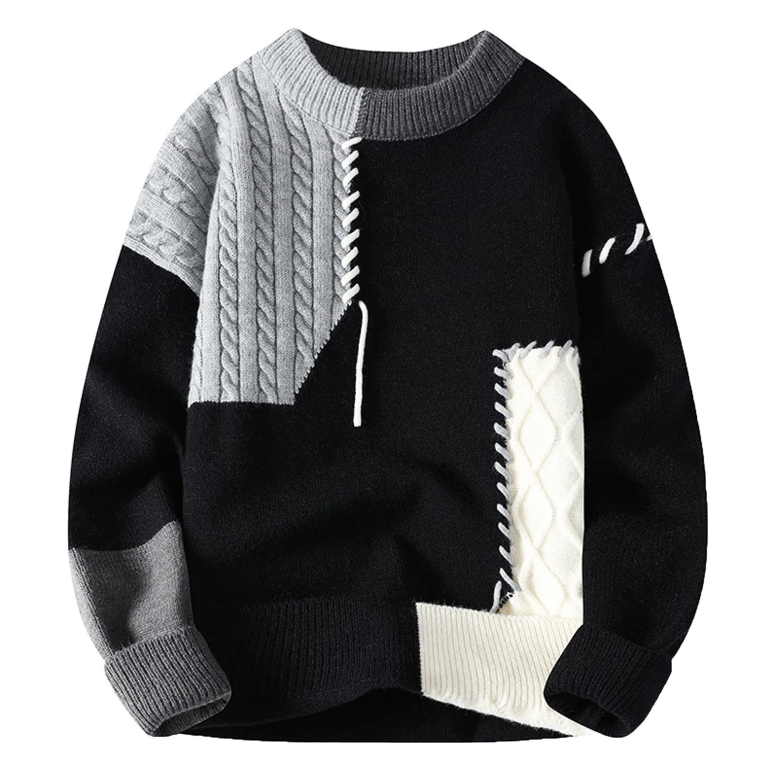 Gebreide Patchwork Trui Voor Heren | Pablo