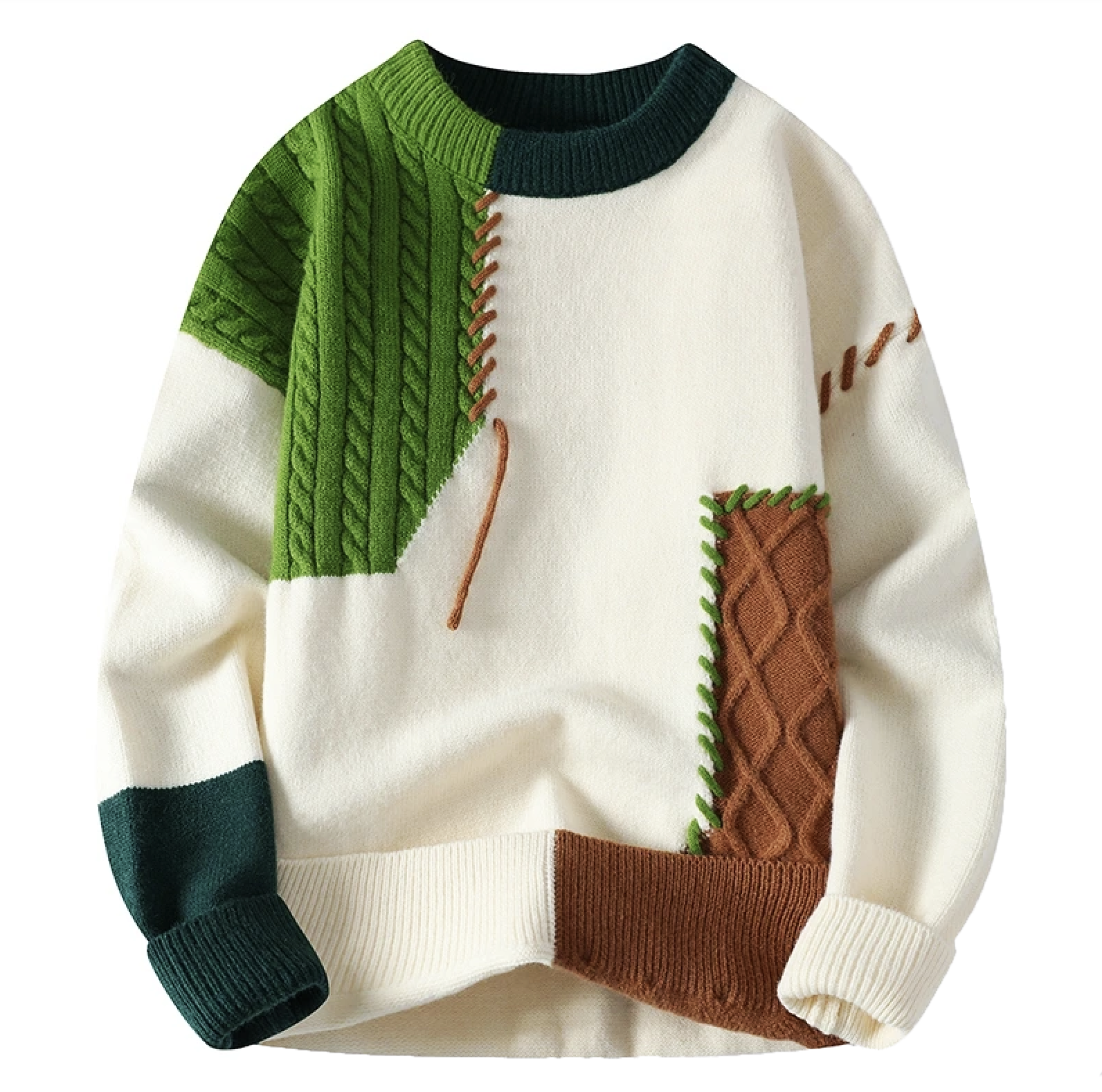 Gebreide Patchwork Trui Voor Heren | Pablo