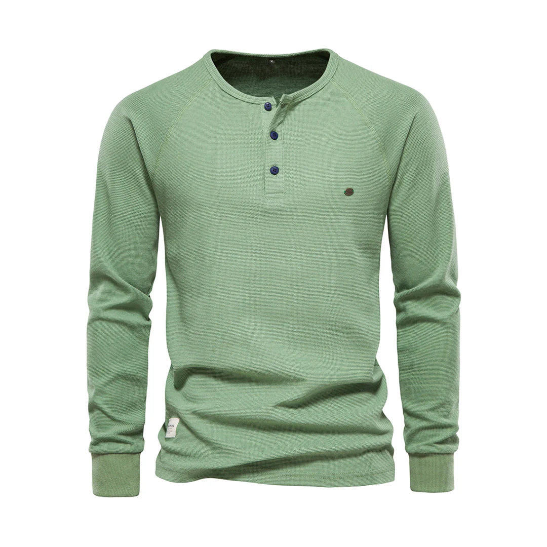 Heren Shirt met Lange Mouwen en Ronde Hals | NovaForma
