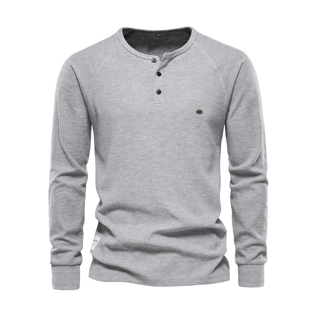 Heren Shirt met Lange Mouwen en Ronde Hals | NovaForma