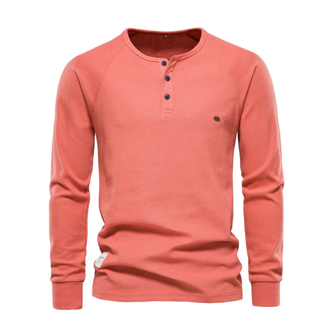 Heren Shirt met Lange Mouwen en Ronde Hals | NovaForma