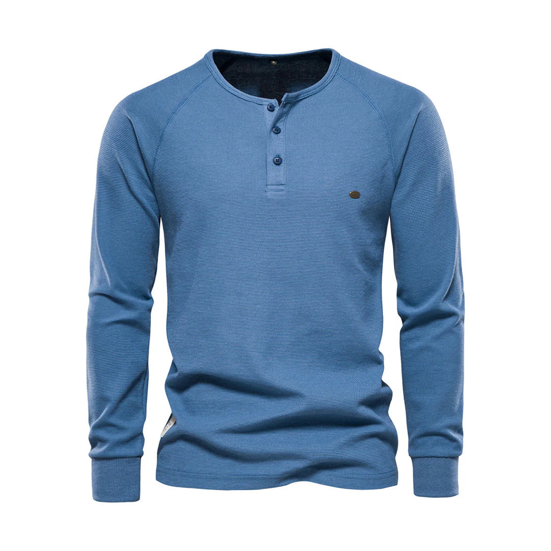 Heren Shirt met Lange Mouwen en Ronde Hals | NovaForma