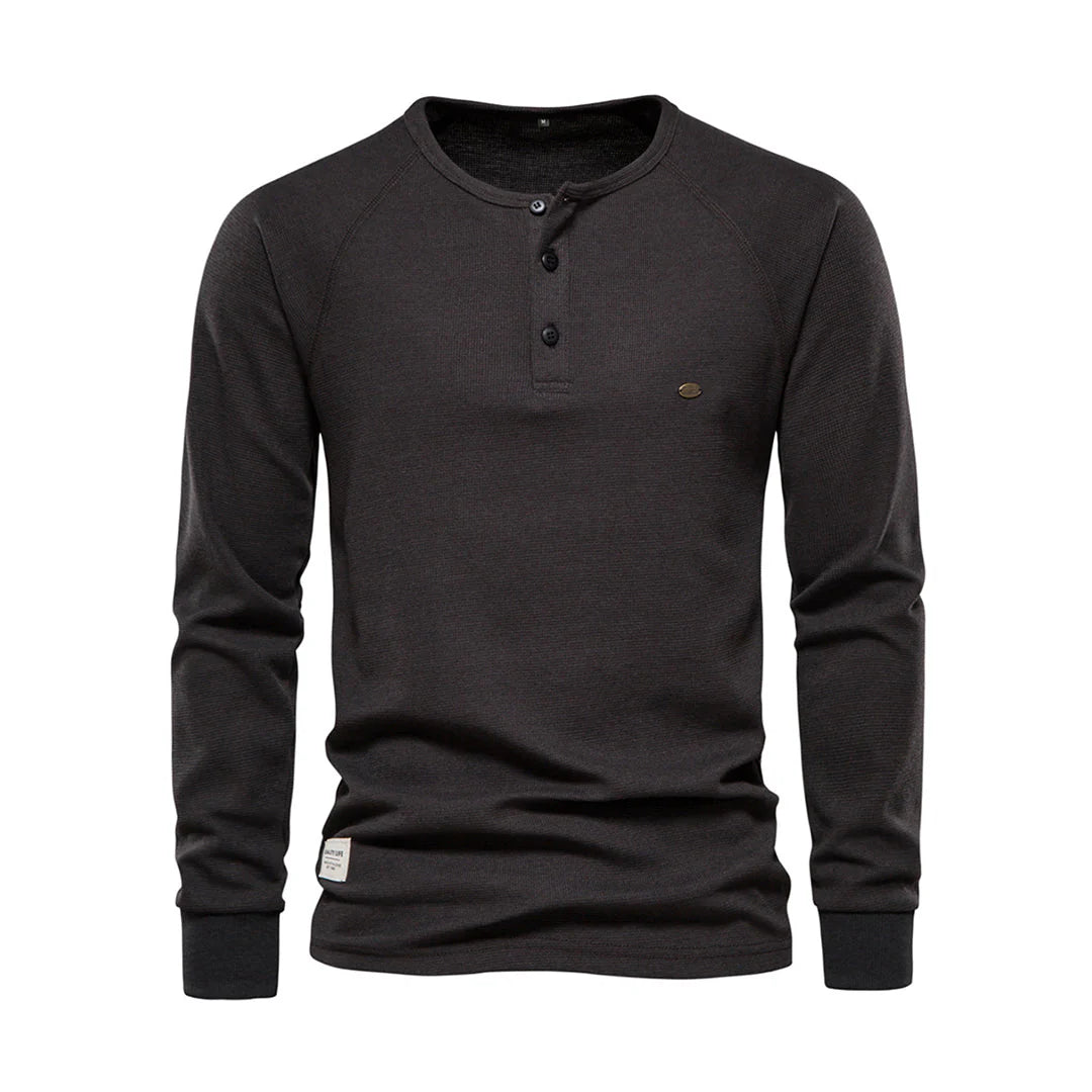 Heren Shirt met Lange Mouwen en Ronde Hals | NovaForma