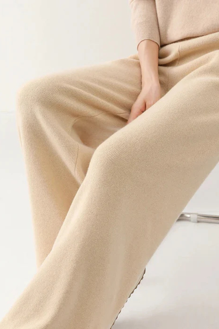 Kasjmier Wijde Broek Met Hoge Taille Voor Dames |Eva