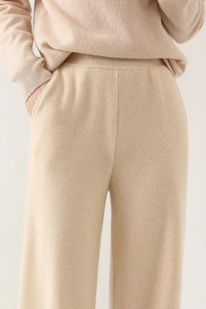 Kasjmier Wijde Broek Met Hoge Taille Voor Dames |Eva