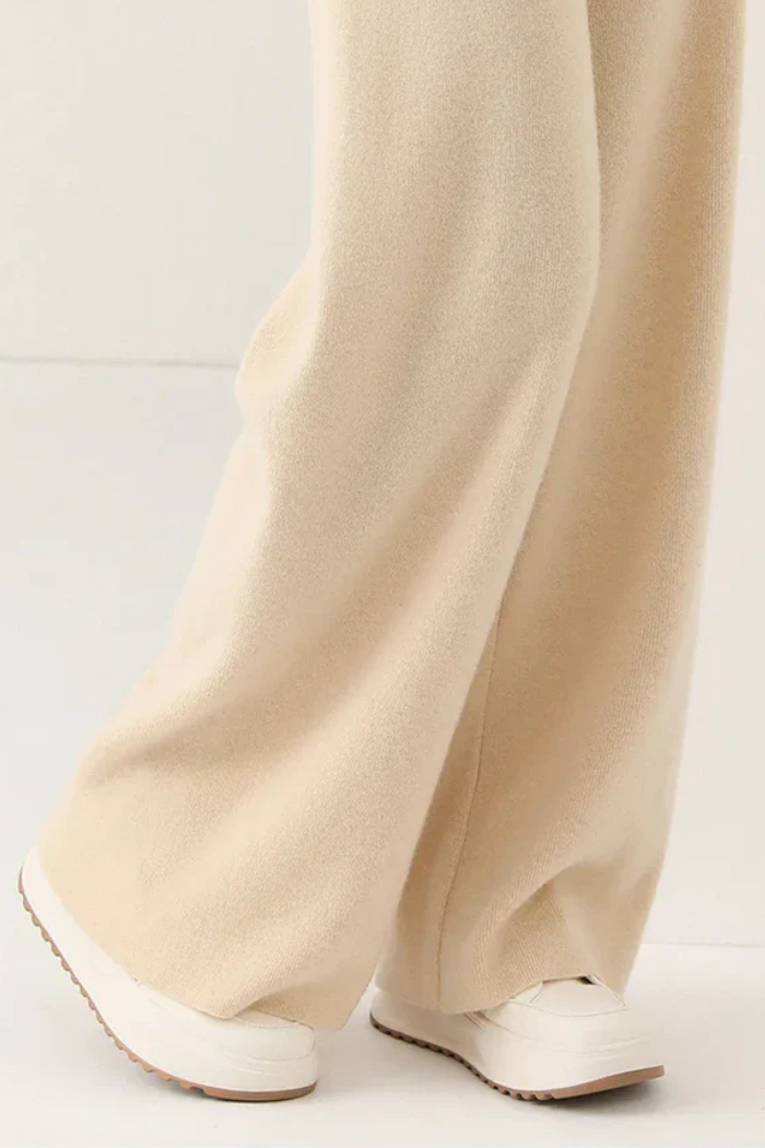 Kasjmier Wijde Broek Met Hoge Taille Voor Dames |Eva
