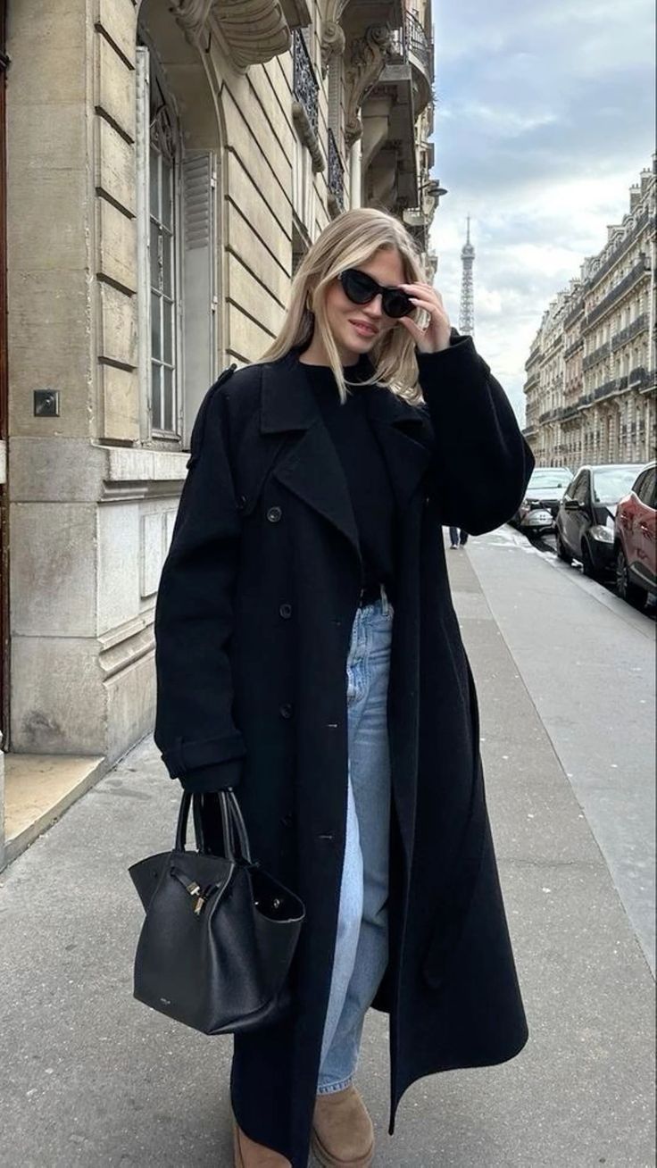 Lange Trenchcoat voor Dames | Elodie Zwart