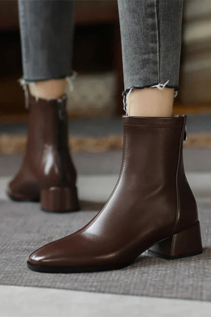 Leren Laarzen Met Stijlvol Design Voor Dames | Mila
