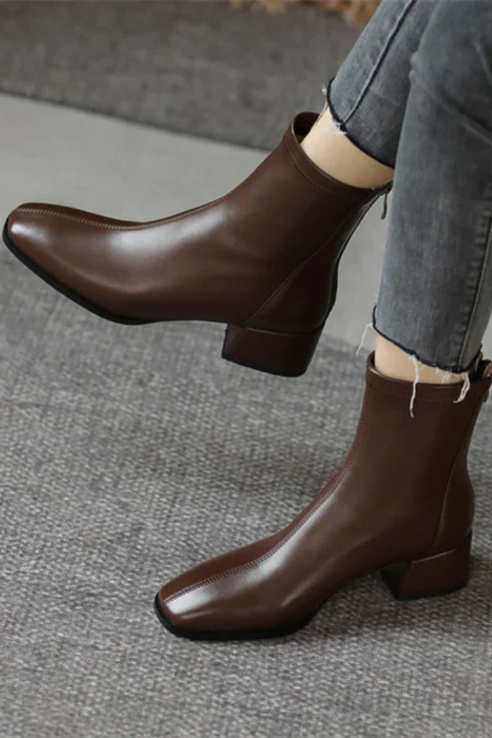 Leren Laarzen Met Stijlvol Design Voor Dames | Mila