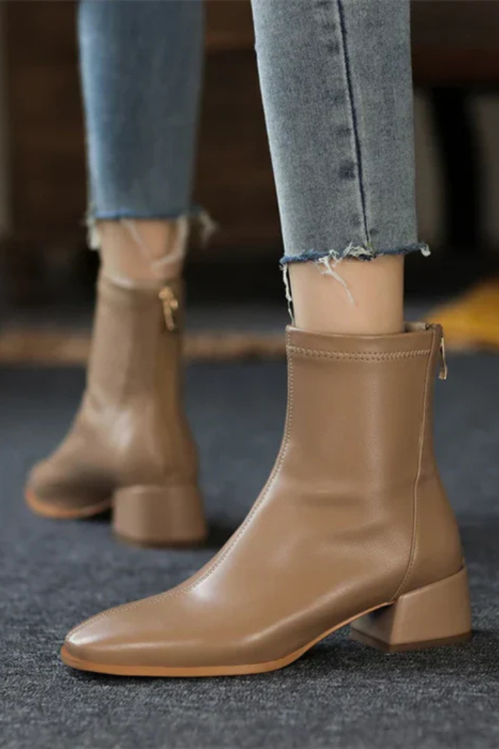 Leren Laarzen Met Stijlvol Design Voor Dames | Mila
