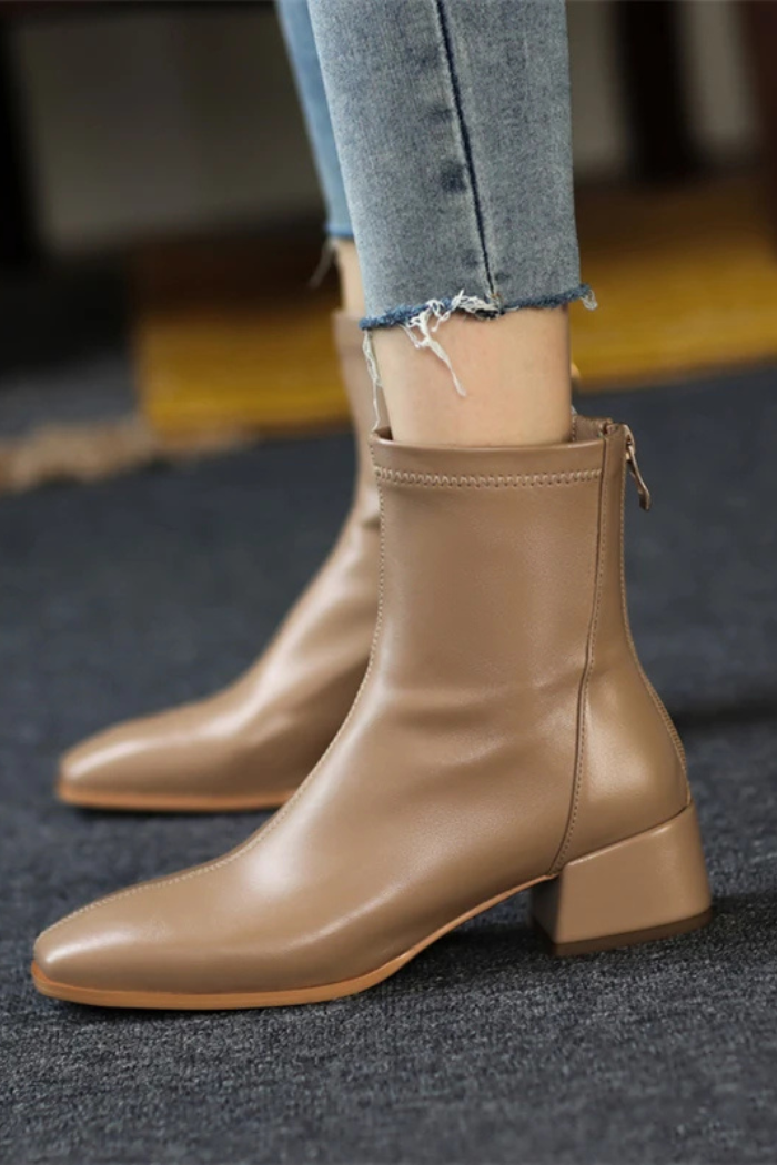 Leren Laarzen Met Stijlvol Design Voor Dames | Mila