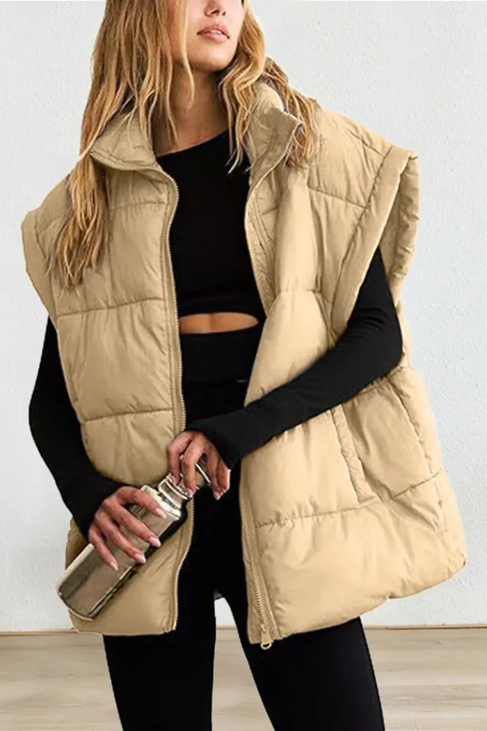 Lichtgewicht Puffervest voor Dames | Astrid Beige