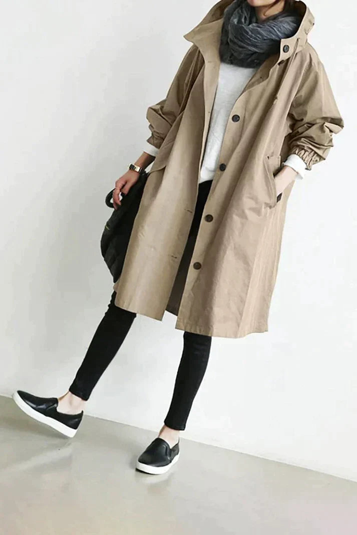 Oversized Lange Jas voor Dames | Jenna Beige