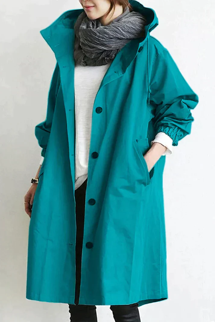Oversized Lange Jas voor Dames | Jenna Aqua