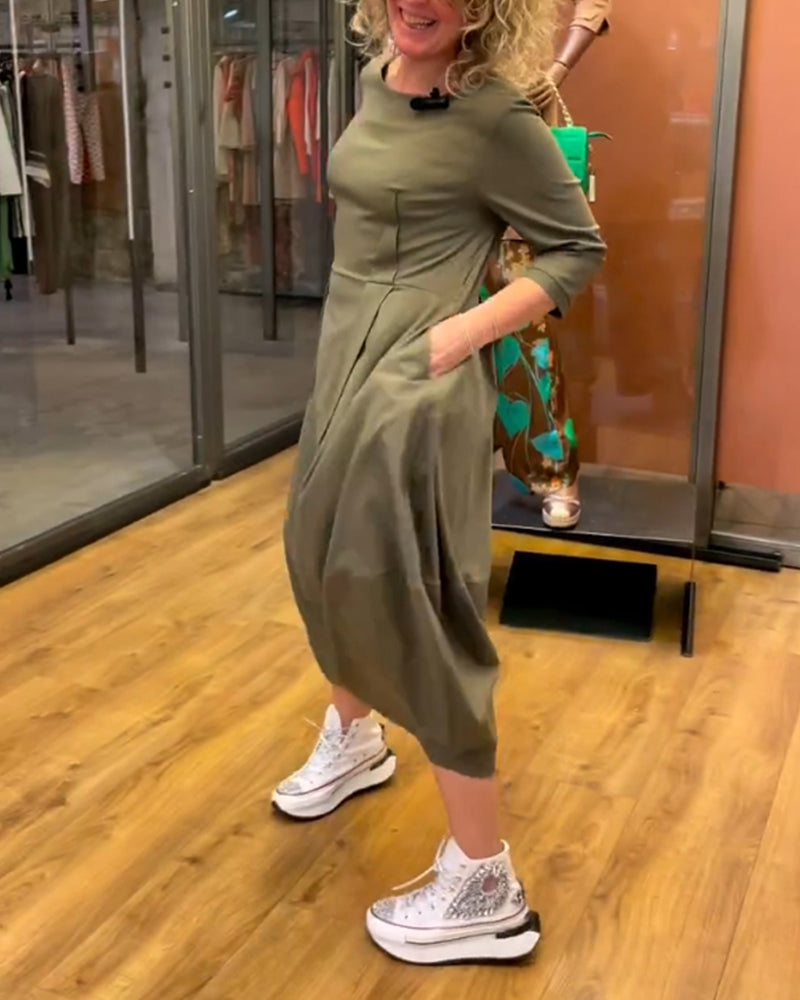 Slankmakende Lange Dames Jurk Voor Vrouwen | Elinora