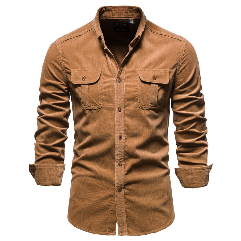 Slim-Fit Corduroy Overhemd voor Heren | Hendrik