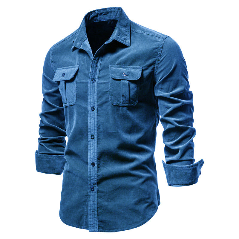Slim-Fit Corduroy Overhemd voor Heren | Hendrik