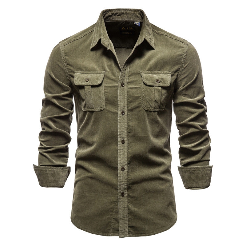 Slim-Fit Corduroy Overhemd voor Heren | Hendrik
