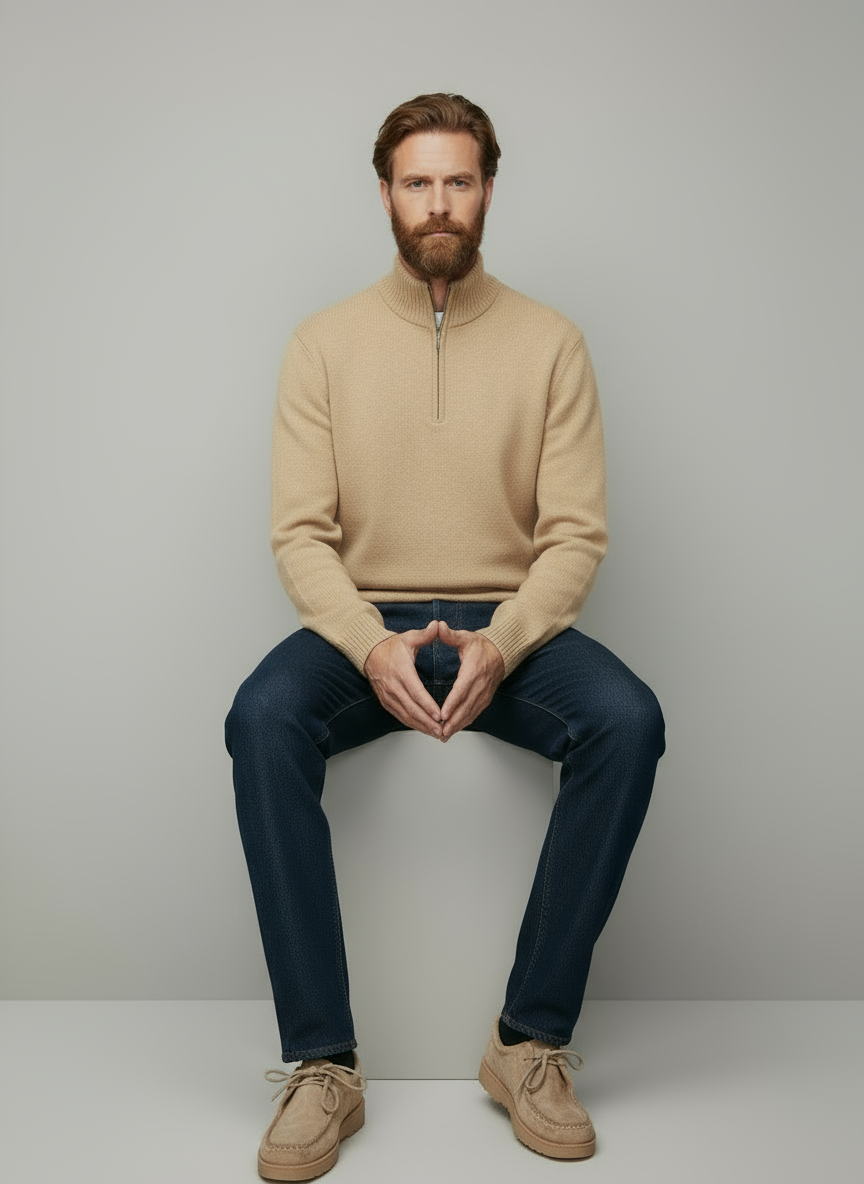 Herentrui met Kwartritskraag voor Heren | Dmitri