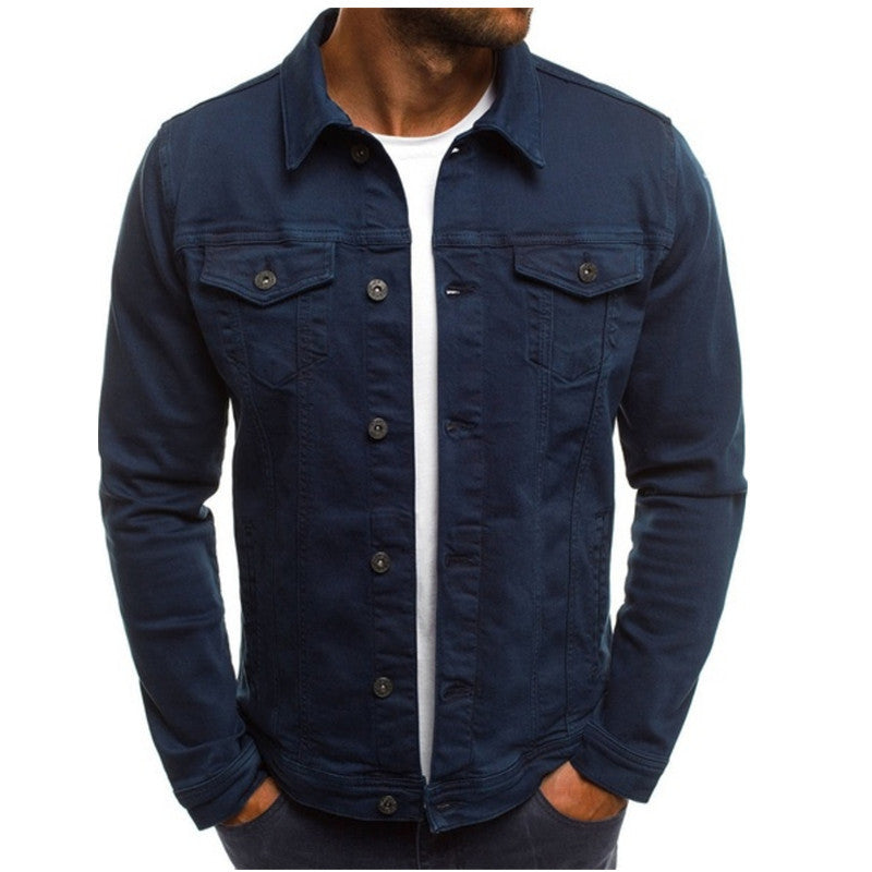 Casual Denim Jack Voor Heren | Jorven Donkerblauw