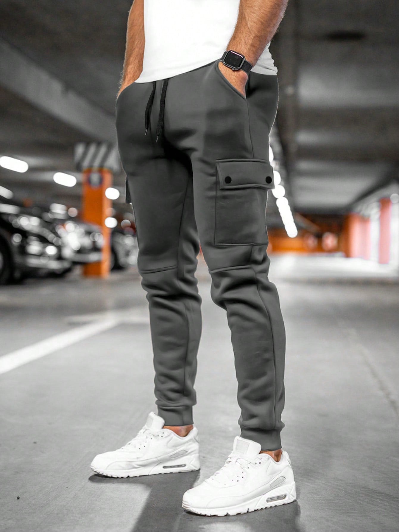 Cropped Joggingbroek Comfortabel Voor Mannen | Jaxen Donkergrijs