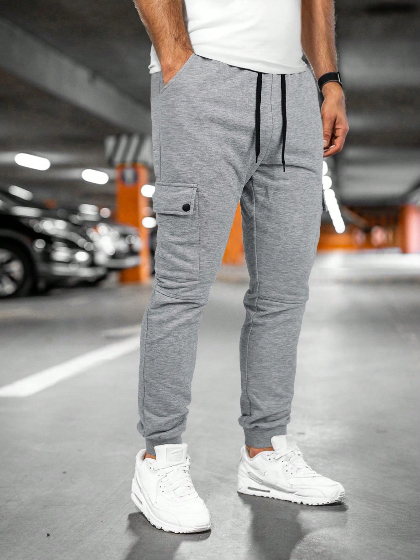 Cropped Joggingbroek Comfortabel Voor Mannen | Jaxen Lichtgrijs