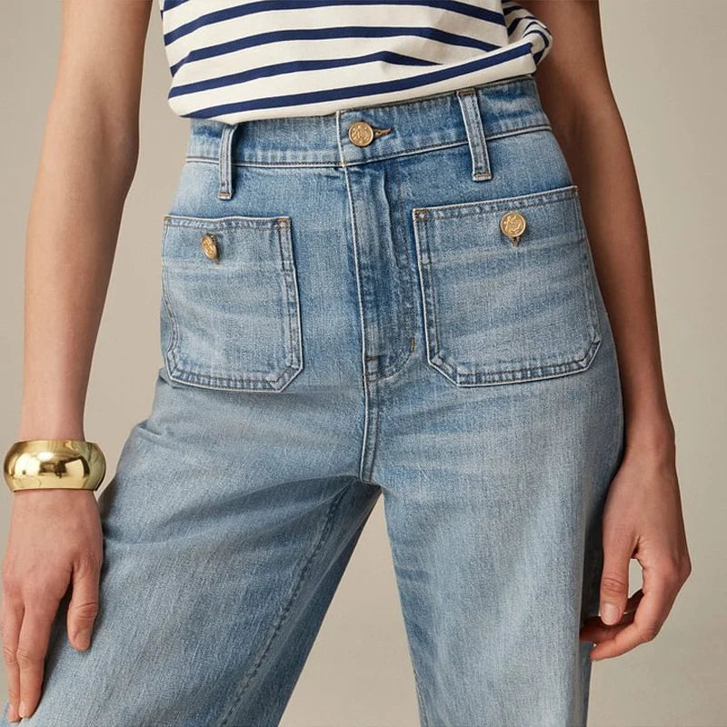 Denim Rechte Pijpen Broek Voor Dames | Jillian