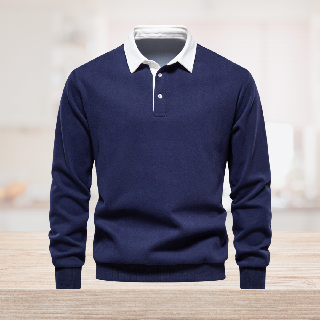 Elegante Polo met Lange Mouwen voor Heren | Nyxio