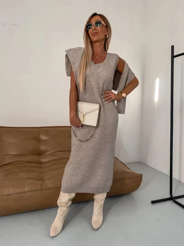 Elegante Midi Jurk Met Coltrui Voor Dames | Neryla