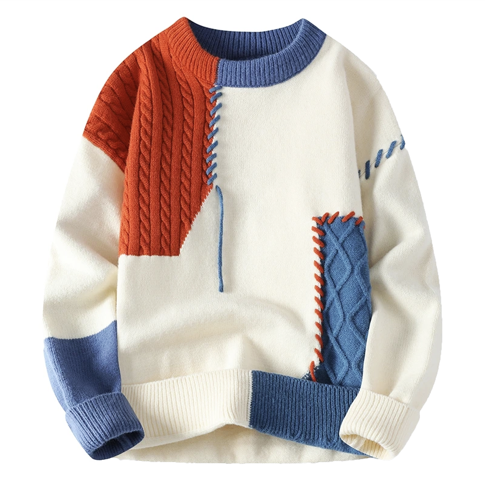Gebreide Patchwork Trui Voor Heren | Pablo
