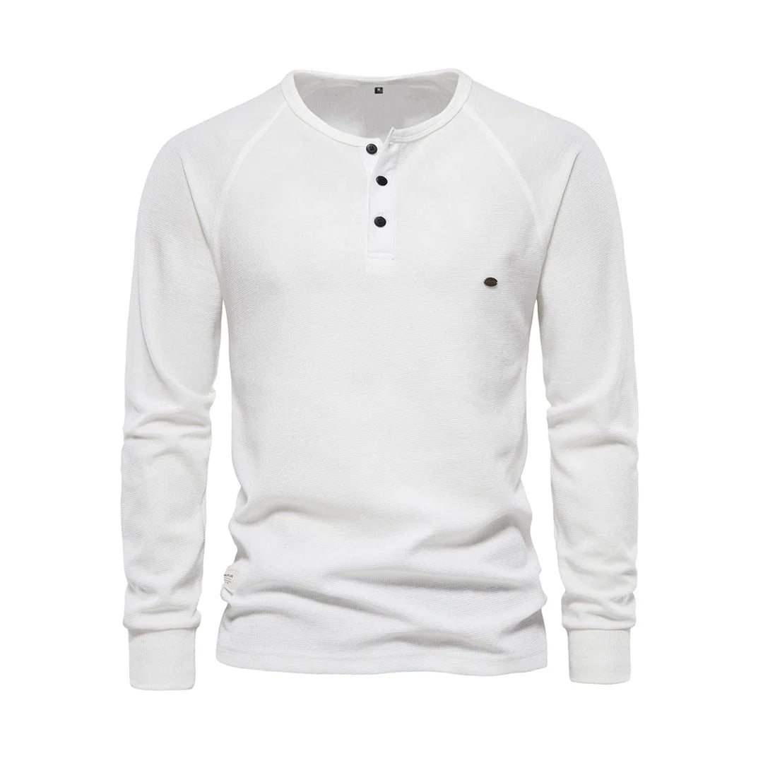 Heren Shirt met Lange Mouwen en Ronde Hals | NovaForma