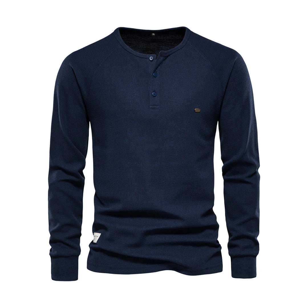 Heren Shirt met Lange Mouwen en Ronde Hals | NovaForma