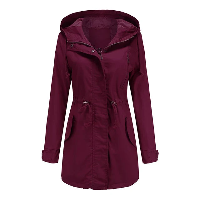 Hooded Jacket voor Dames | Emilia Wijnrood
