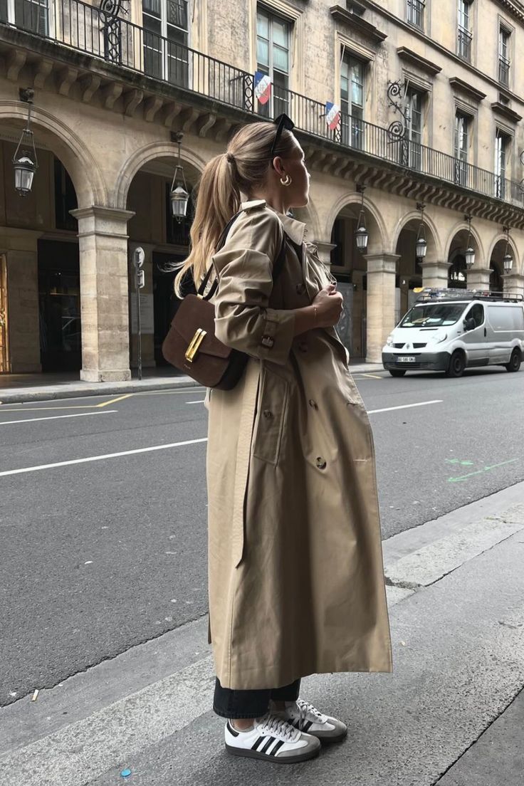 Lange Trenchcoat voor Dames | Elodie Beige