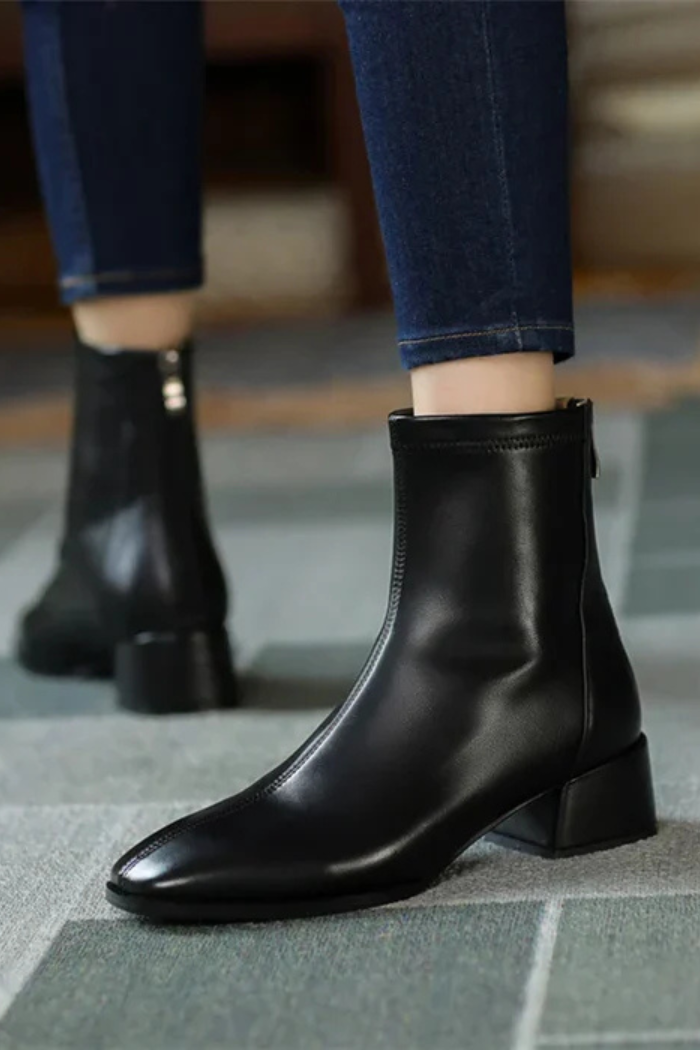 Leren Laarzen Met Stijlvol Design Voor Dames | Mila