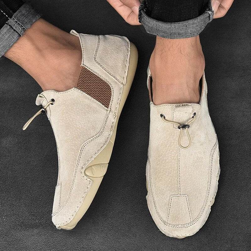 Leren Loafers Zwart Voor Mannen | Jorven Khaki