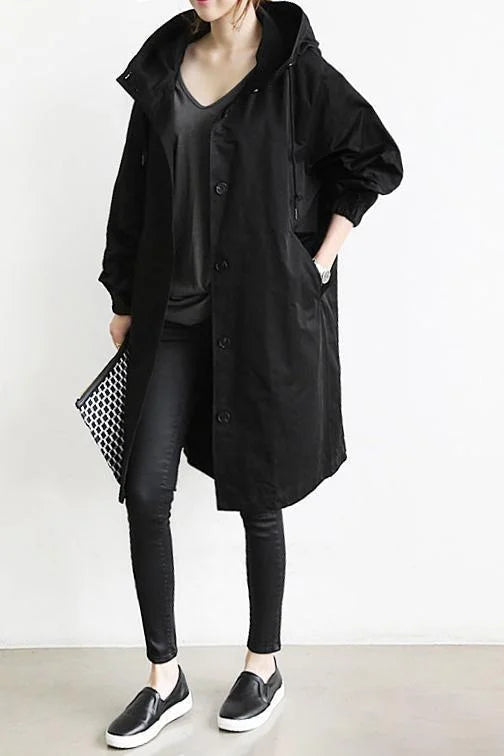 Oversized Lange Jas voor Dames | Jenna Zwart