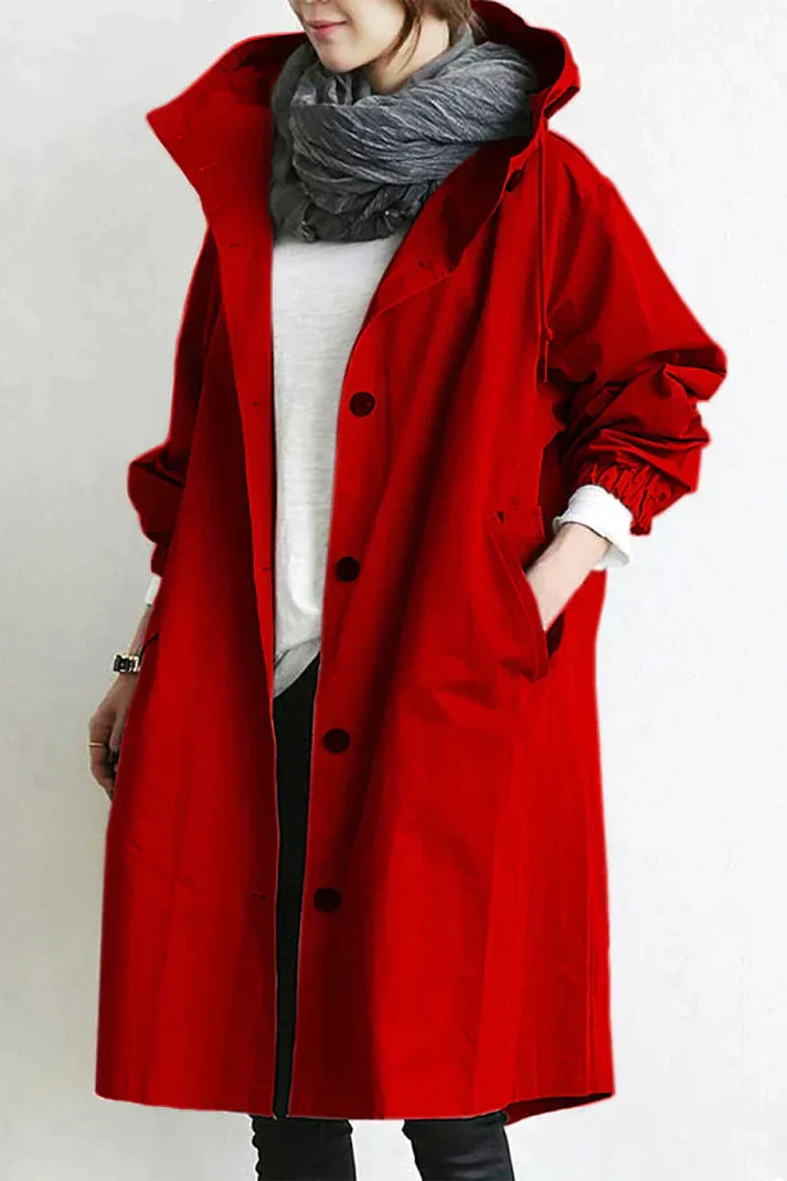 Oversized Lange Jas voor Dames | Jenna Rood