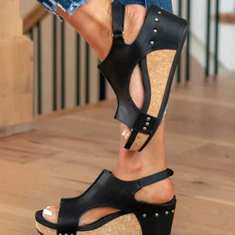 Sleehak Sandalen van Leer voor Dames | Isa