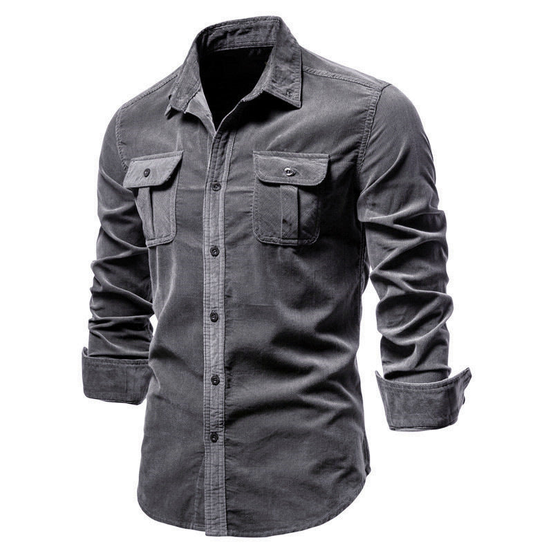 Slim-Fit Corduroy Overhemd voor Heren | Hendrik