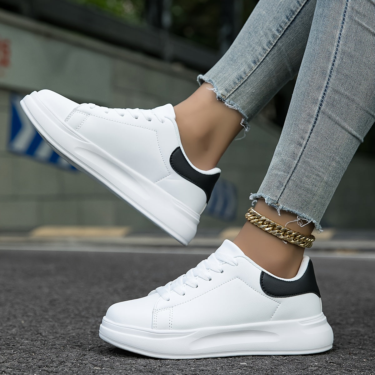 Witte Lederen Sneakers voor Dames | Lotte